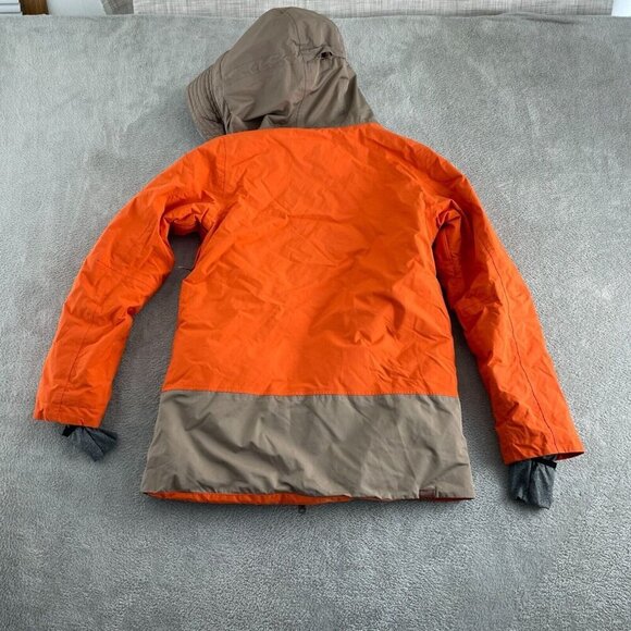 Roxy Bright Edition Womens X-Tra Long Fit XL Hooded Jacket Taupe Waterproof c222 - Picture 3 of 8